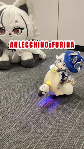 Arlecchino&Furina motorcycle 🏍️ #furina #furinaedit #arlecchino #neuvillette #plushshop 
