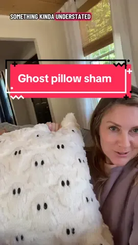 These ghost pillow covers are the absolute cutest thing I’ve seen all season #ghostpillow #halloweendecor #halloweenhome #halloweenhomedecor 