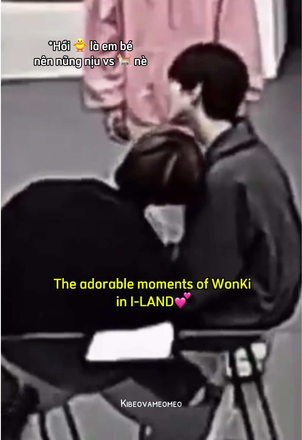 Hồi ở I-land, Ni-ki còn là em bé nên nũng nịu với anh Jungwon lắm🥰🥰 #enhypen #jungwon #ni_ki #wonki #kibeovameomeo 