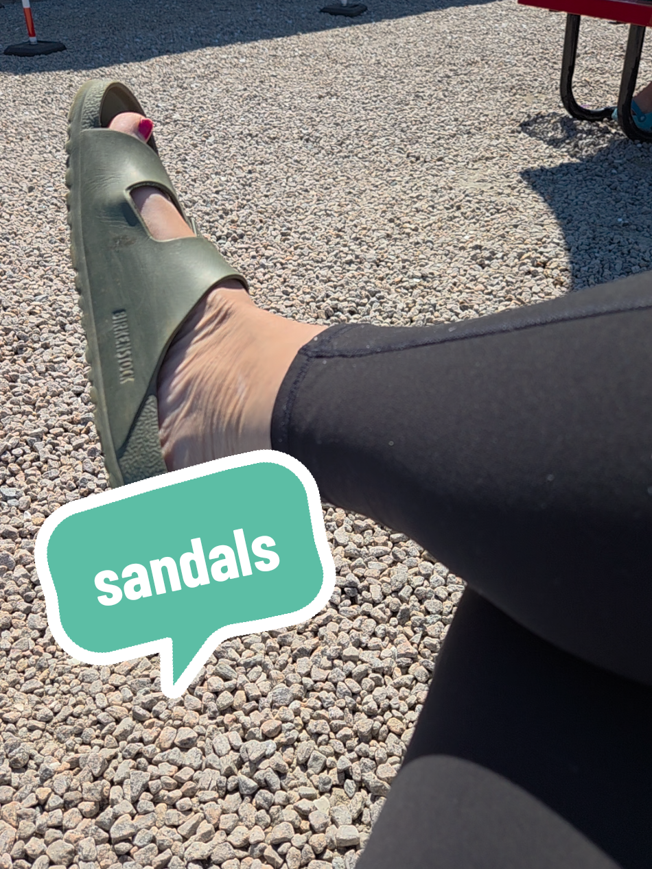These Birkenstock sandals are perfect for playing in the water in the summer and they transition beautifully to fall. 🍂I like to pair mine with a cosmzy sweater, leggings and comfy socks. So many colors to choose from.  #fallwardrobe #essentials 