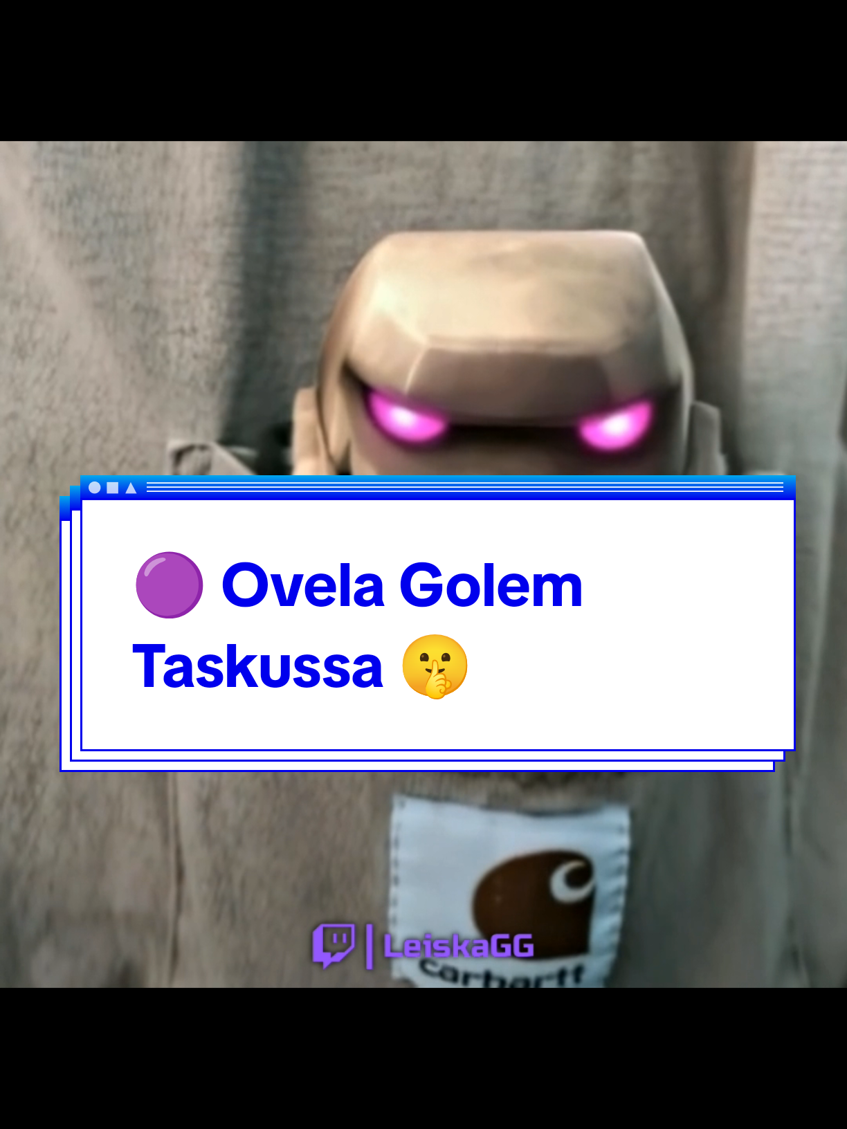 🟣 Ovela Golem Taskussa.. 🤫 Originaali Video: Kyle | #ClashRoyale #ClashRoyaleSuomi #ClashRoyaleMemes #Sneakygolem #Pelaaminen