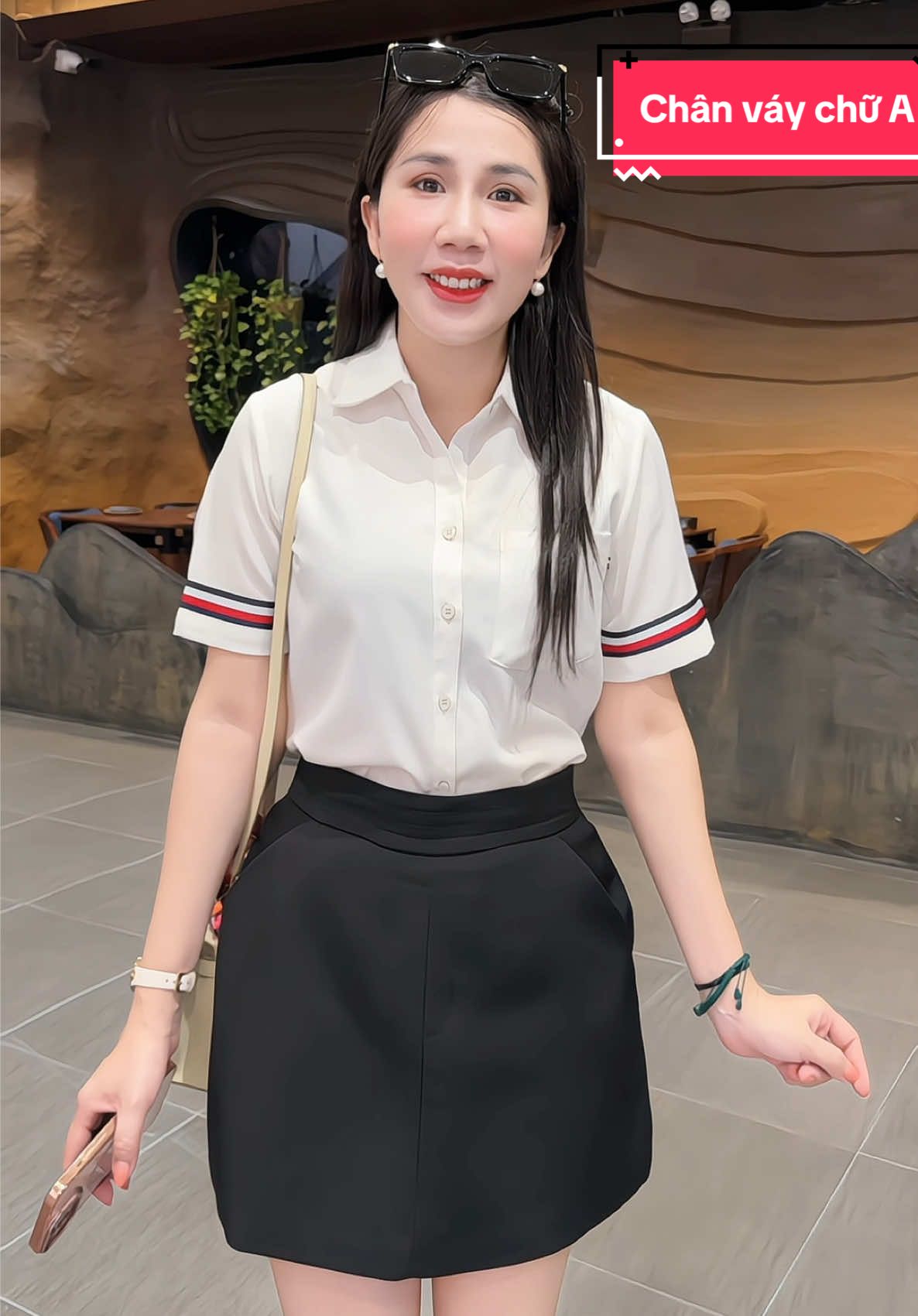 Chân váy chữ A 3 lớp bồng nhẹ cạp cao #thoitrangnu #chanvaychua #chanvayngan #chanvay #hndesign1998 