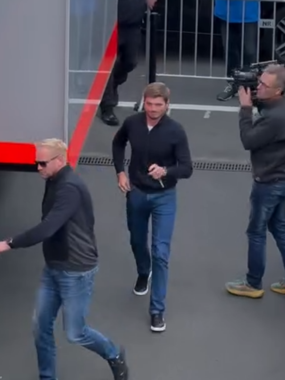 Max Verstappen has just arrived at the Nürburgring #F1 #maxverstappen #nurburgring #gt3 #redbullracing 
