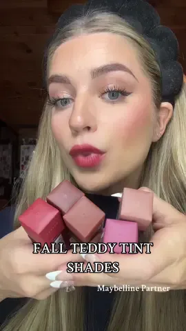 shade: tomato girl @Maybelline NY #maybellinepartner #maybellinesuperstay #maybellineteddytint #teddytintfallshades #falllipstick #teddytint #teddytintid #softmattelips #viralproducts #tiktokshopproducts #longlastinglipstick 