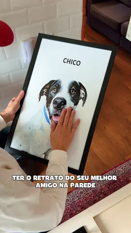 Uma lembrança eterna do seu melhor amigo 🐾 Transforme o amor pelo seu pet em arte e deixe sua casa ainda mais especial 💛 👉 Peça já o seu quadro personalizado! #quadros #amomeupet #cachorro #gato #quadro 