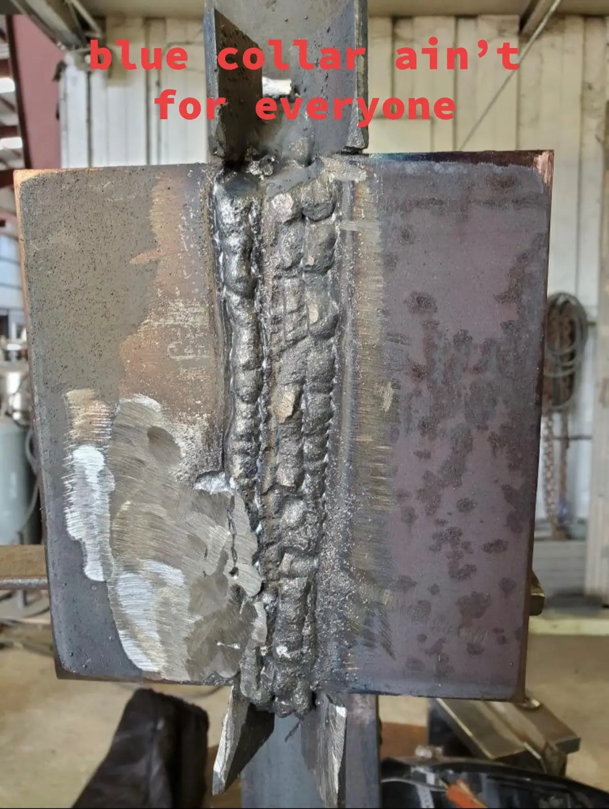 welding ain’t for everyone these are me welding straight dimes you got soft hands if your welds ain’t looking like mine #weld #welder #bluecollar #dimes 