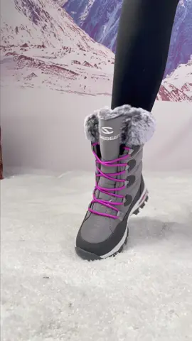 Thick plush line warm fluffy snow boot #womenboots #snowboots #plushshoes #wintershoes #hobibear