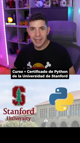 Curso y certificado de Python en Español sin coste. De la Universidad de Stanford y la Universidad de los Andes (Colombia) a través de Pylatino. ¿Qué incluye esta increíble oportunidad? → 6 semanas de contenido para dominar las bases de Python y resolver problemas reales. → Acompañamiento cercano de un mentor que te guiará en tu idioma. → Comunidad activa para apoyarte en cada paso. → Certificado oficial al completar el curso. ¡OJO! El plazo para inscribirse termina el domingo, 14 de septiembre. No dejes pasar esta oportunidad única de aprender de la mano de una de las mejores universidades del mundo. ¡Y no hay plazas ilimitadas! Así que no tardes. En el vídeo tienes la información de cómo apuntarte. ¡Dale like si te encantan estas iniciativas y comparte con ese amigo/a que no se lo puede perder! 👇 #Python #Stanford #Programacion #Software #Programadores