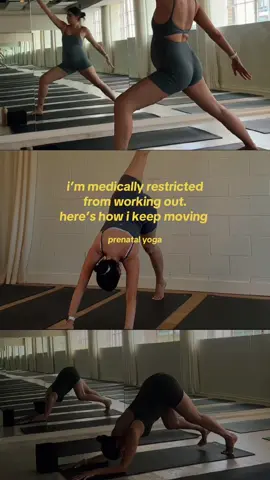 6 weeks ago I was medically restricted from strenuous workouts to help protect baby 👼🏻here’s what i’ve been doing to stay active and SANE #prenatalfitness #prenatalyoga #pregnancyjourney #fitpregnancy #prenatalpilates 