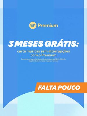Descubra milhões de músicas. Crie a playlist perfeita. Tudo com 3 meses de Premium.