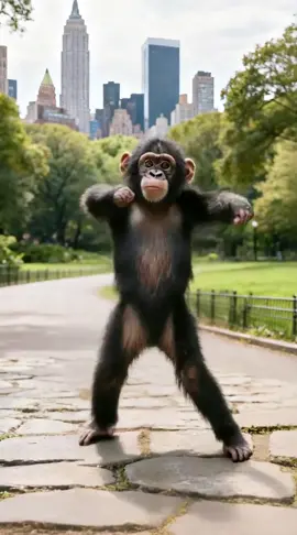 Chimp Dance king -Whistle Dance:what do you think?#funnytiktok #dancer #aivideo #funny #cute 