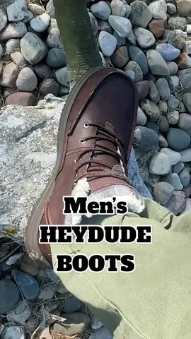 Trending men’s fall boots 🍂 The new HeyDude Bradley cozy slip-ons with Sherpa lining + water-repellent finish 👟🔥 #TikTokMadeMeBuyIt #TikTokShopFinds #mensboots  #MensFallFashion #HeyDudeShoes
