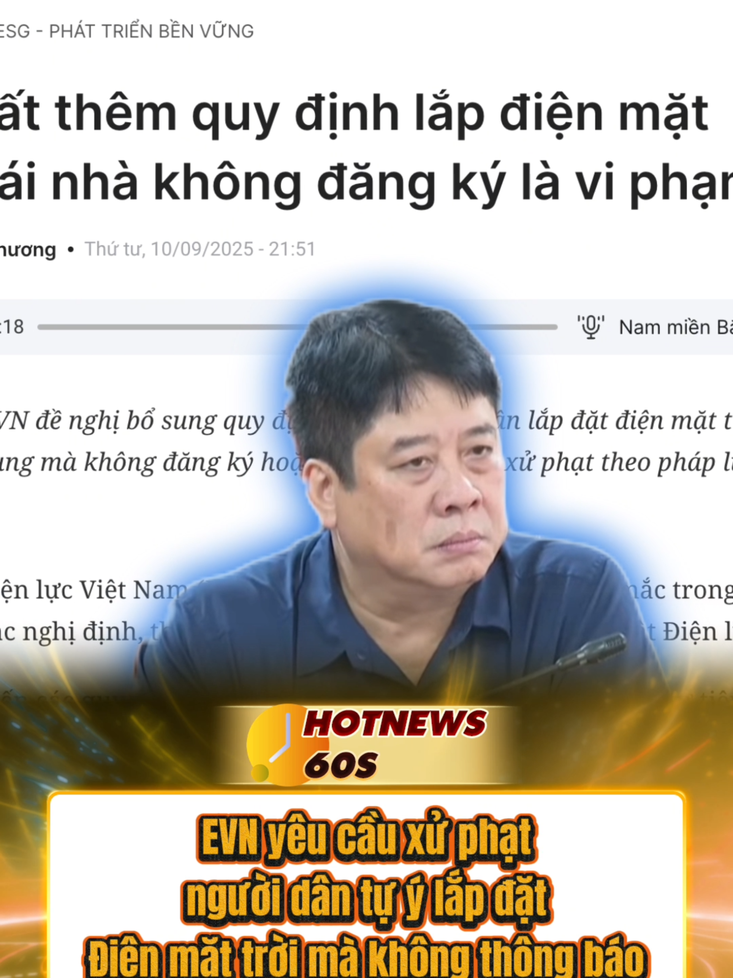 Tổng giám đốc EVN yêu cầu xử phạt người dân tự ý lắp đặt điện mặt trời mà không thông báo #tintuc #viral #evn