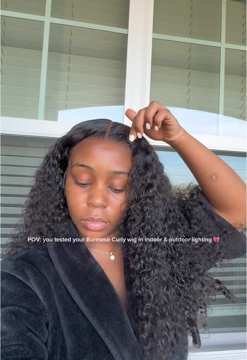 This hair is SO BOMB 😍 13x6 220% burmese curly glueless wig from @oqhairshop @OQHAIR #fyp #gluelesswigs #lacefront #gluelessfrontal #burmesecurly #waterwavewig #curlyhair #tiktoktopwigs #blackgirlhair #blackgirlmagic #trending 