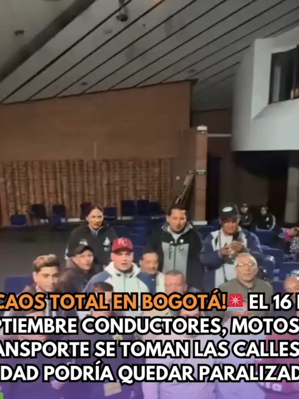 🔥 ¡ATENCIÓN BOGOTÁ! 🔥 El próximo 16 de septiembre la capital podría vivir un caos de movilidad histórico 🚦🚗🛵🚛. Conductores de plataformas digitales, motociclistas, transporte escolar y de carga se unirán en una mega movilización masiva para exigir respuestas al alcalde Carlos Fernando Galán, a quien acusan de ignorar sus reclamos 😡. 👉 Fotomultas, patios, grúas y la gestión de la Secretaría de Movilidad son los puntos que tienen a los gremios en pie de lucha. Según el concejal “Fuchi” Forero, desde el 3 de septiembre se radicó una carta pidiendo diálogo directo, pero el Distrito no respondió en el plazo dado. ⚠️ La advertencia es clara: “No es una protesta de un solo sector, es de todos los que se mueven a diario”. Bogotá podría quedar literalmente paralizada ese día. 📍¿Qué opinas? ¿Apoyas la movilización o temes el colapso? #BogotáSeMueve#ConductoresUnidos #ColapsoBogotá #MovilizaciónMasiva #GalánResponde #TrancónHistórico #BogotáEnParo @alcaldiabogota @mintransporte @movilidadbogota