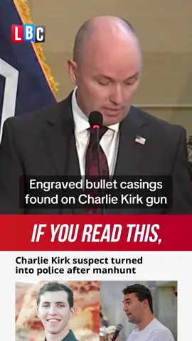 The gun believed to be used in the killing of Charlie Kirk has been found and engravings revealed by investigators #LBC #news #politics #charliekirk 