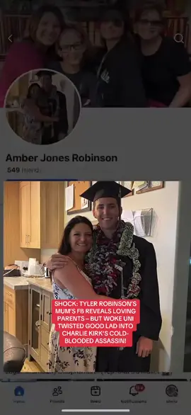 SHOCK: TYLER ROBINSON’S MUM’S FB REVEALS LOVING PARENTS – BUT WOKE UNI TWISTED GOOD LAD INTO CHARLIE KIRK’S COLD-BLOODED ASSASSIN! From scholarship hero to radical killer: Liberal brain rot claims another victim as dad’s betrayal seals fate. #KirkKiller #CollegeRadical #WokeFail ©️ james_lisicky