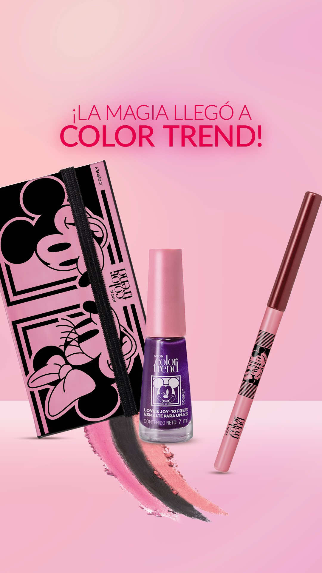 Comparte este post con tu amiga fan de Minnie & Mickey 🐭💄 #ColorTrendMagia #MinnieYMickeyFans #MakeupConEstilo