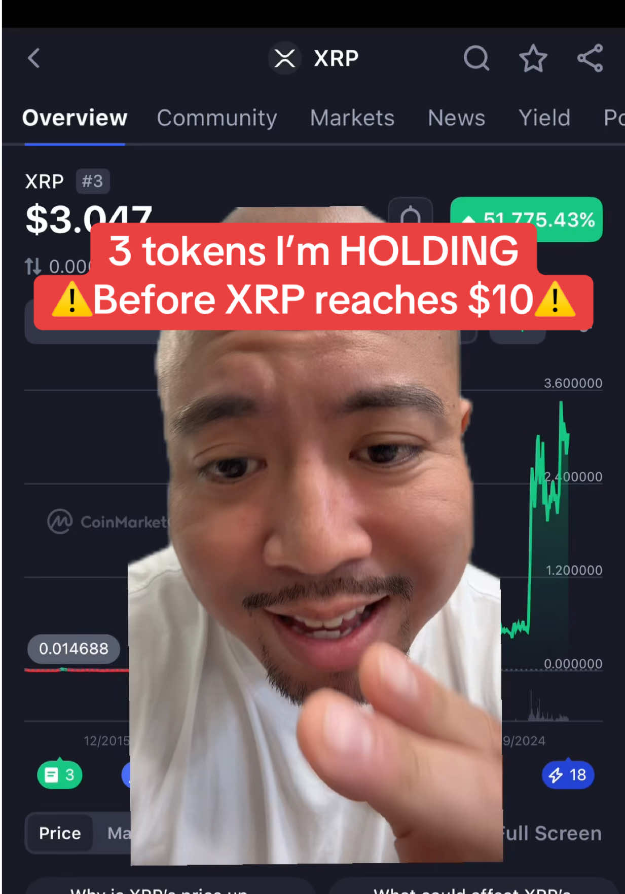 3 tokens I’m HOLDING Before XRP reaches 10!! #xrp #crypto #investing #finance #wealth 