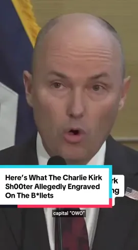 “hey fascist! catch!” The Utah governor reads some of the messages Charlie Kirk's alleged sh00ter engraved on b*llet casings. #charliekirk #tylerrobinson #spencercox #politics #news 