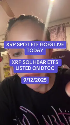 XRP SPOT ETF GOES LIVE TODAY  XRP SOL HBAR ETFS LISTED ON DTCC 9/12/2025 #crypto #xrp #solana #hbar #finance 