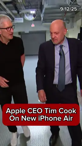 Apple CEO Tim Cook tells @Jim Cramer about the new iPhone Air’s features.