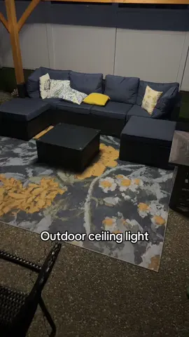This makes the back patio so relaxing #tiktokshopcreatorpicks #elevatedhome #outdoorfan #ceilingfan #outdoorlivingspace 