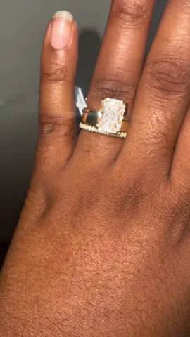 Cubic Zirconia Golden Bridal Ring Set, 925 Sterling Silver Anniversary Ring for Women Outdoorfun #creatorsearchinsights #tiktokshop #blowthisup #foryoupage 😘💍