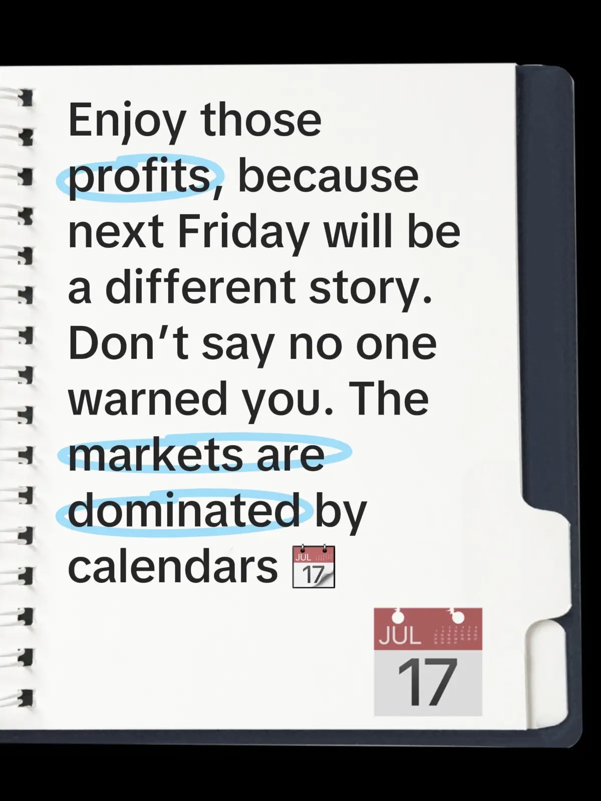 Enjoy those profits, because next Friday will be a different story. Don’t say no one warned you. The markets are dominated by calendars 📆 #money #moneytok #crypto #stocks 