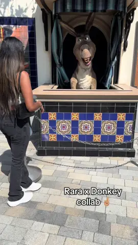 Just two yapperholics 😝 I literally started screaming and dancing when I saw donkey 🤣 #universalstudios #donkey #LA #hollywood @Universal Studios Hollywood 