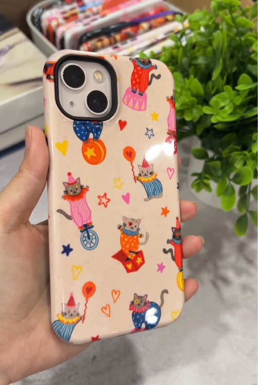 One-of-a-kind, no one else has it💫 #phonecase #whimsical #circus #noel #trending 