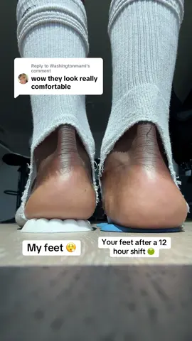 Replying to @Washingtonmami Cloud insoles make my job so much easier on my feet 😮‍💨  They're so cheap and free shipping ✨‼️ #shoeinsoles #shoehack #cloudinsoles #feetcare #freeshipping 