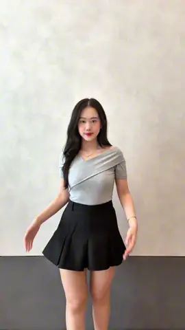 Jacq top in grey 🩶 #foryoupage #halofashion #oneshouldertop #outfitideas 