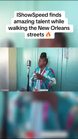IShowSpeed finds amazing talent while walking the New Orleans streets 🔥 #ishowspeed #usatour #neworleans #trending #viral 