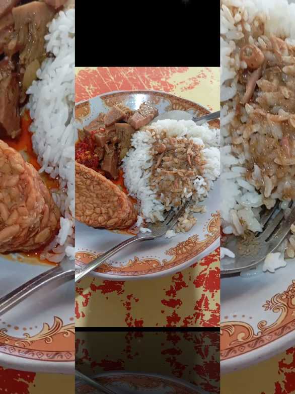 Pagi ini waktunya isi energi dengan sarapan nikmat khas rumahan 🍚✨. Nasi hangat berpadu dengan tempe goreng gurih, sayur nangka yang sedap, ditambah nila krispi goreng renyah bikin semangat makin berkobar! 😋🔥 Yuk, jangan lewatkan sarapan sehat dan lezat untuk awali hari penuh kebaikan 💪🌞 #SarapanSehat #MenuRumahan #NasiTempeNila #NikmatBersama 