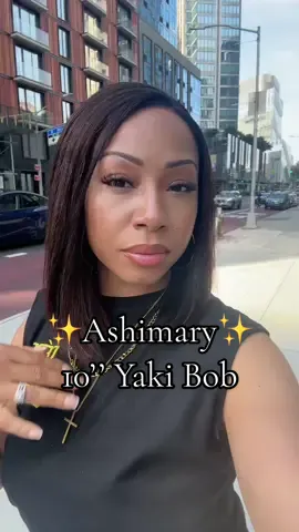Ashimary Yaki Bob still eats in the natural sunlight ✨😍✨ @Ashimarywig @Ashimary Hair Beauty   #ashimaryhair #yakibob #weargo #highlight #gluelesswig 