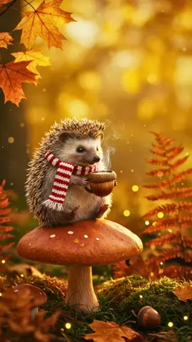 🍁🦔 Magical Baby Hedgehog Adventure in the Autumn Forest ✨ Step into a magical forest and spend the day with the cutest baby hedgehog! From sipping coffee on a mushroom to riding a tiny bicycle through the golden leaves — this is pure autumn magic. I made this for anyone who needs a tiny escape into a cozier, cuter world. Would you want to join this hedgehog on his adventures? 🍄 magical forest short, baby hedgehog cute, cozy fall adventure, woodland animal shorts, autumn forest vibes, hedgehog cute video, forest magic short, ai
