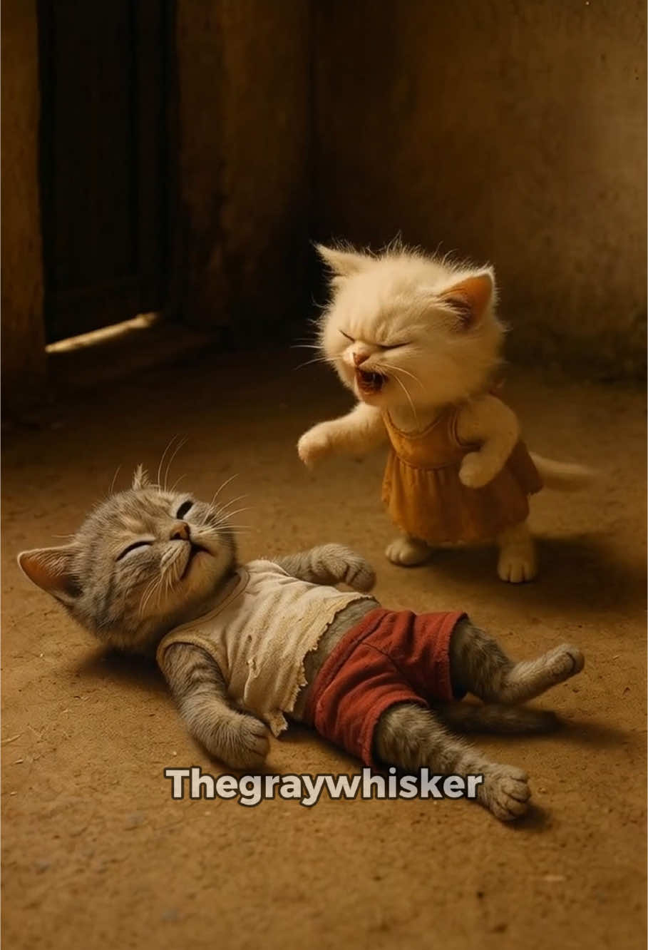 My cat was drunk and my cat's way of handling it made him sober up.#poorcat #foryoupage #cat #viral #animation #ai #kitten #foryou #trending #catshorts 