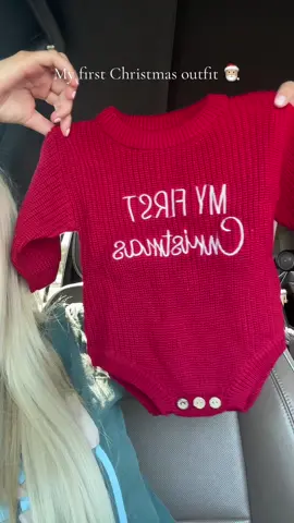 Please ignore my gremlin in the back but how cute is this!! #myfirstchristmas #tiktokshop 