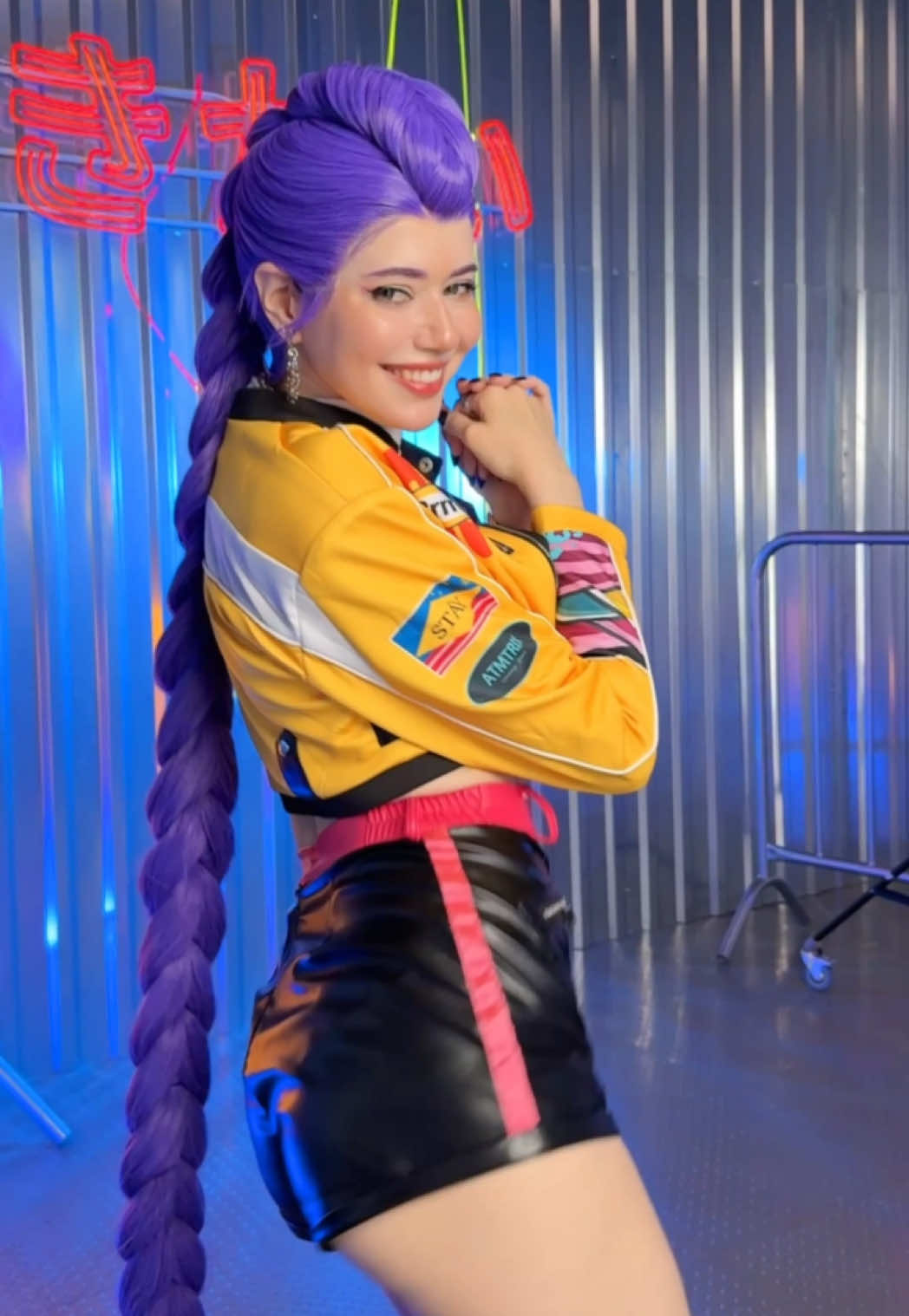 Hiiii 💜💜💜 #rumi #rumicosplay #kpopdemonhunters #kpopdemonhunterscosplay #kpopdemonhuntersrumi 