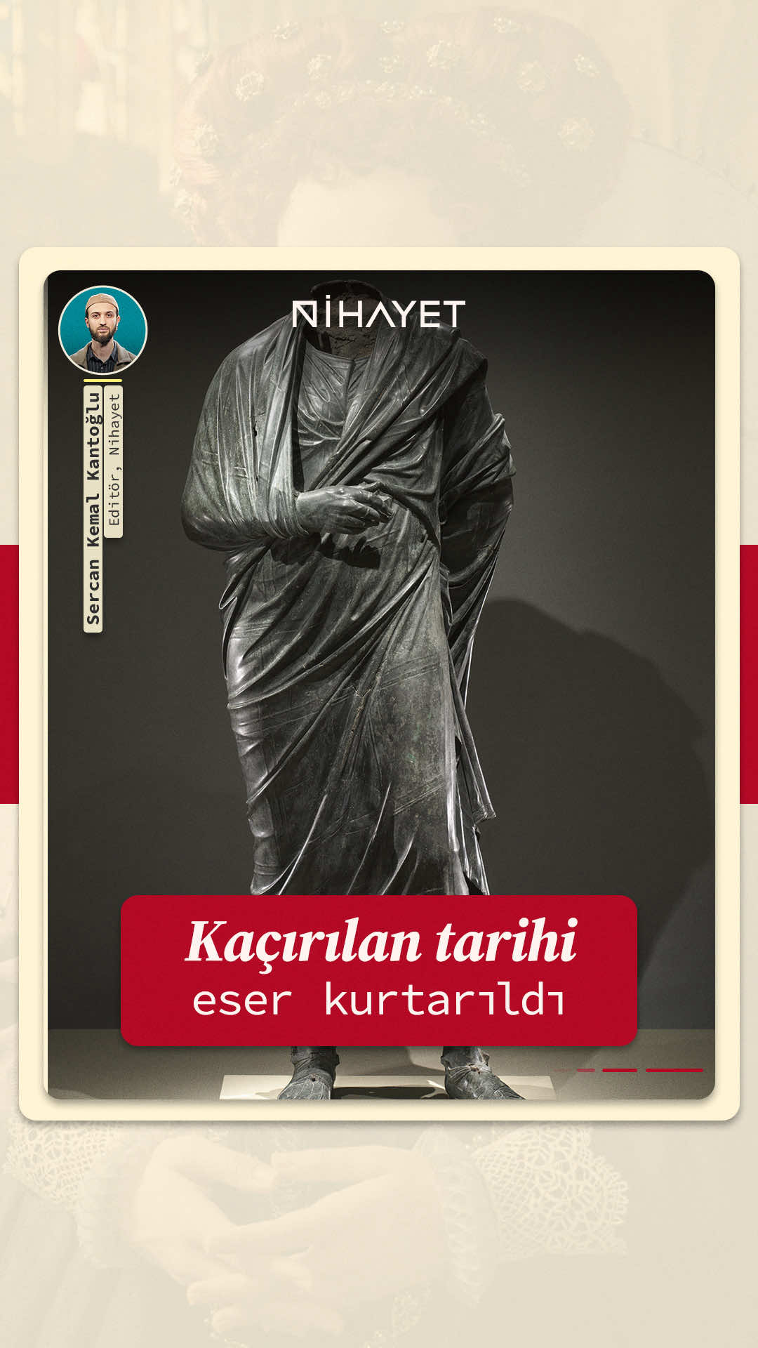 Kaçırılan tarihi eser kurtarıldı 🏛️ 👀 Baş kısmı eksik olsa da Marcus Aurelius olarak tanımlanan bu heykel, ait olduğu topraklara kavuşarak Ankara’da sergilenecek ve Türkiye’nin kültürel mirasına yeniden kazandırılacak.