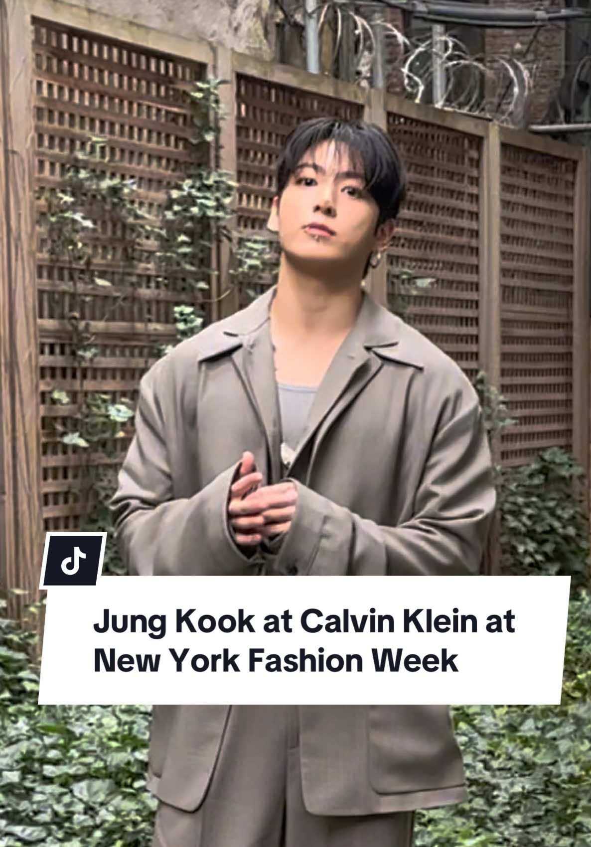 Waiting for the Show: Jung Kook at Calvin Klein at New York Fashion Week. #jungkook #jungkookbts @ELLE Germany @Harper’s Bazaar Germany 
