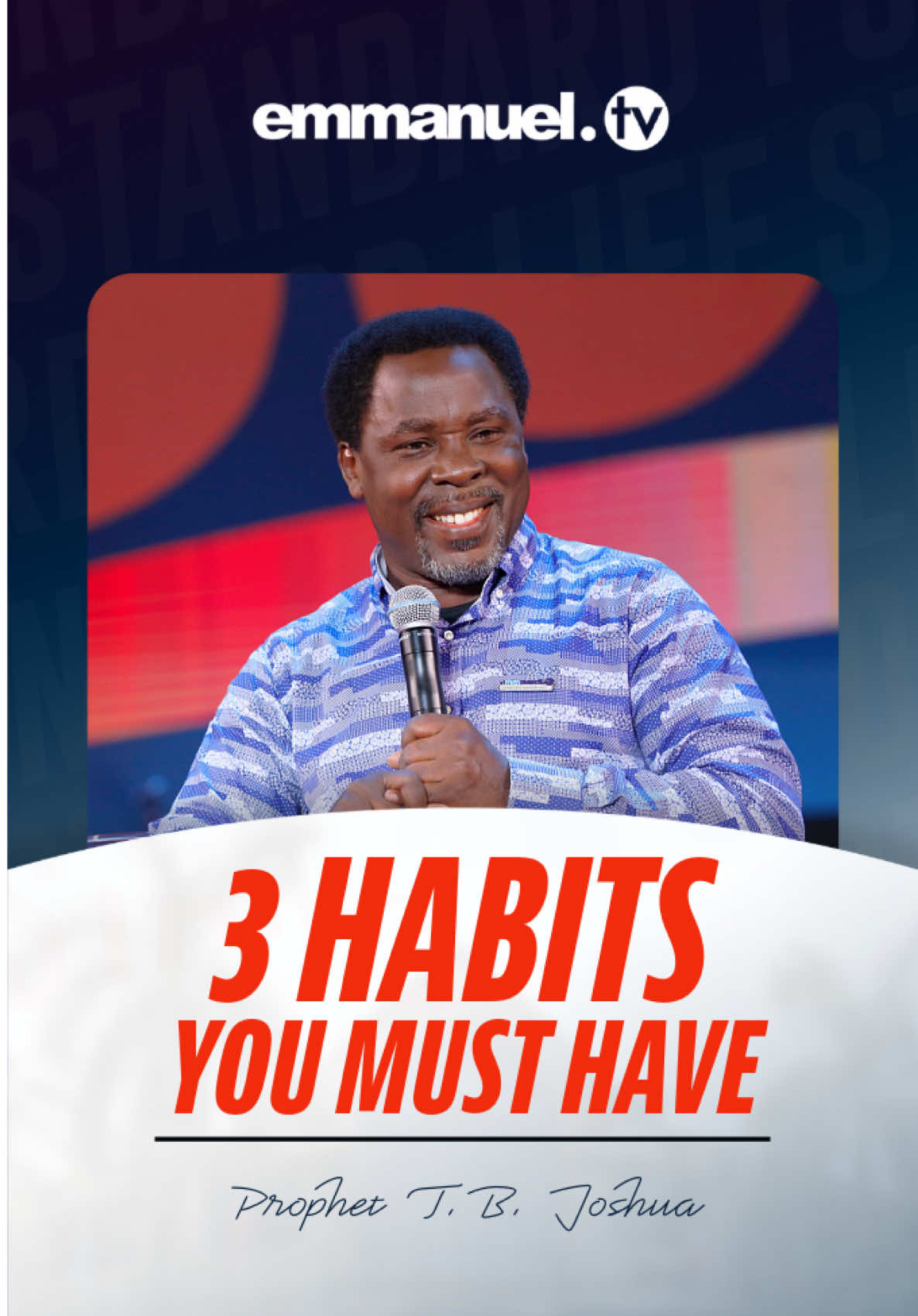 How do you serve God? What does it mean to serve Him in truth? To serve God in truth is to talk with Jesus daily, listen to Him, and share Him with others. Have you done so today?  #3Habits #TBJoshua #TBJoshuaLegacy #EmmanuelTV #SCOAN 