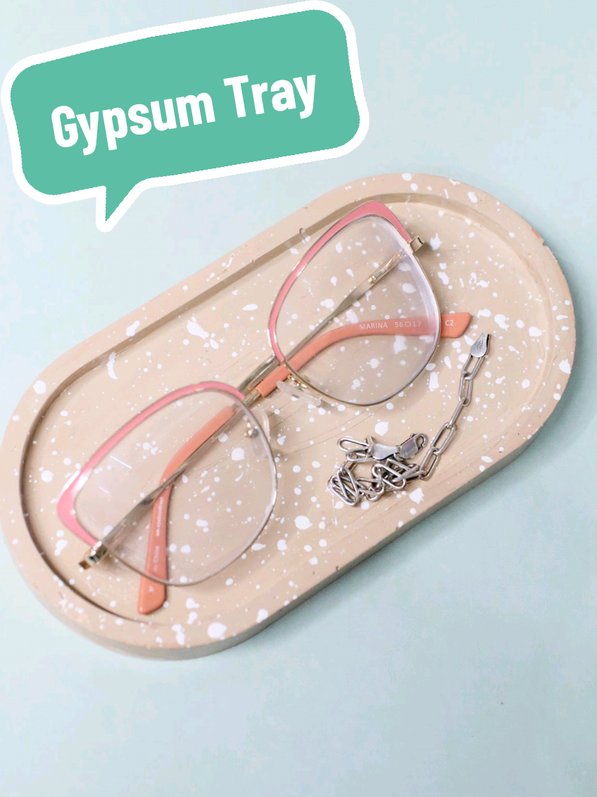 Made a gypsum tray (also known as plaster of Paris) for the soap and lotion bottles near me sink! #gypsum #gypsumtray #plasterofparis  #resintray #diydecor 