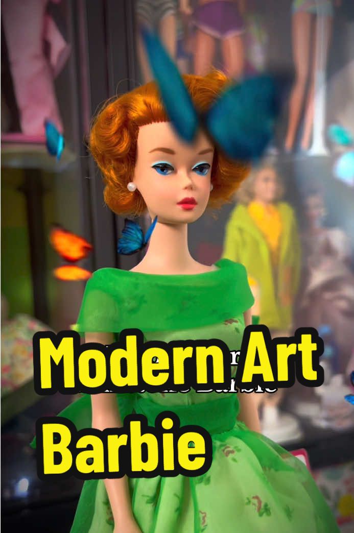 This is my Modern Art Barbie released by Mattel recently. This is one of my favorite reproductions of vintage Barbie dolls in Silkstone, of all time. Her green dress and red hair match in a way which gives this Barbie doll a exceptionally stunning look. And I’m very happy to add such a beautiful Barbie doll to my doll collection #vintagebarbie #barbie #dolls #barbiedoll 