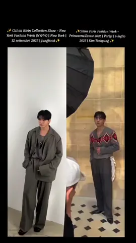 Due leggende, due cuori della moda 💚💜✨️… Taehyung e Jungkook illuminano il mondo con il loro stile unico! Fascino, bellezza… due stelle che brillano 💚✨💜 Taehyung e Jungkook sono incredibilmente incantevoli🥹 Celine Paris Fashion Week – Primavera/Estate 2026 | Parigi | 6 luglio 2025 | Kim Taehyung ✨✨ Calvin Klein Collection Show – New York Fashion Week (NYFW) | New York | 12 settembre 2025 | Jungkook Celine boy e il nostro Golden Maknae… 🌟💜💚 #KimTaehyung #jeonjungkook #taekook #Celine #CalvinKlein 