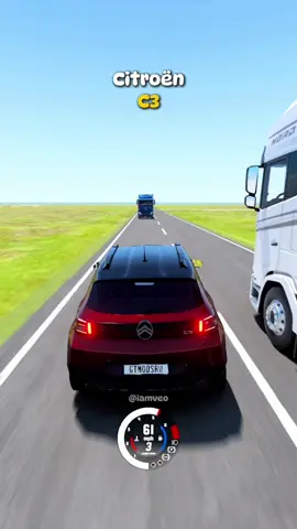 Which Car Overtake The Truck Safely? #beamngdrive #car #peugeot308 #citroenc3 #daciastepway  @VEO🏅 