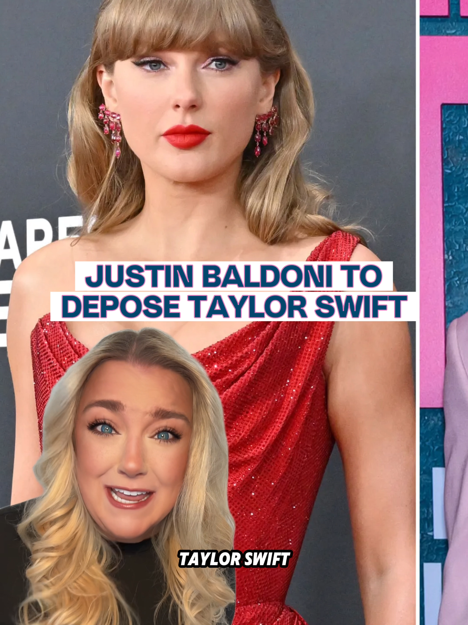 Taylor Swift being DEPOSED in the Blake Lively vs Justin Baldoni lawsuit is wild 😳 Talk about  drama. #taylorswift #blakelively #justinbaldoni #popculturenews #entertainmentnews #tiktokbuzzcontest