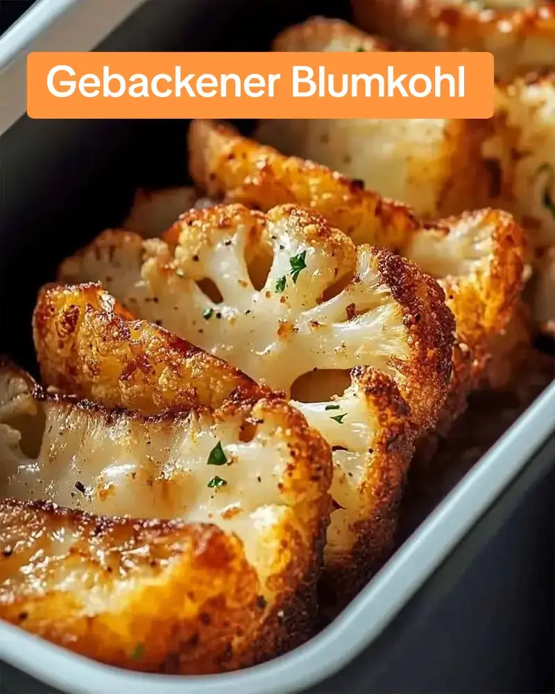 Zutaten: • 1 großer Kopf Blumenkohl, in Röschen zerteilt • 2 EL Olivenöl • 1 TL Knoblauchpulver • ½ TL Zwiebelpulver • ½ TL Paprikapulver (edelsüß) • ¼ TL Salz • ¼ TL schwarzer Pfeffer • Optional: ¼ Tasse frisch geriebener Parmesan Zubereitung: 1. Ofen vorheizen Heize deinen Ofen auf 200 °C (Ober-/Unterhitze) vor. Lege ein Backblech mit Backpapier aus – das spart später Zeit beim Abwasch. 2. Blumenkohl vorbereiten Wasche die Röschen gründlich und trockne sie gut ab. Größere Stücke kannst du nach Bedarf kleiner schneiden, damit alles gleichmäßig gart. 3. Blumenkohl würzen Gib die Röschen in eine große Schüssel. Vermenge sie mit Olivenöl, Knoblauchpulver, Zwiebelpulver, Paprikapulver, Salz und Pfeffer. Wer es besonders herzhaft mag, gibt noch frisch geriebenen Parmesan dazu. 4. Rösten Verteile die gewürzten Röschen in einer Schicht auf dem Backblech. Röste sie im vorgeheizten Ofen für 30–40 Minuten, bis sie goldbraun und außen schön knusprig sind. Zwischendurch einmal wenden, damit sie gleichmäßig bräunen. 5. Servieren Lass den Blumenkohl kurz abkühlen und genieße ihn warm! Ob als leichtes Abendessen, gesunder Snack oder Beilage – dieses Gericht überzeugt durch Geschmack und Textur. Tipp: Serviere dazu einen Joghurt-Dip mit frischen Kräutern oder eine würzige Tomatensoße – ein echter Genuss! Wenn dir meine Rezepte gefallen, folge mir gerne für mehr Inspirationen aus der schnellen und leckeren Küche! Danke von Herzen fürs Mitlesen und Ausprobieren 💚 #cooking #kochen #einfacherezepte #rezepteideen #foryoupage❤️❤️ 