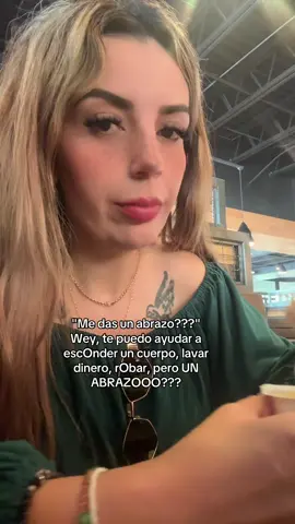 Yo se que no se lo esperan de mi... jaja pero soy la persona MENOS AFECTIVA Y CARIÑOSA DEL MUNDO.... te apoyo y ayudo de mil maneras pero besos y abrazos 😏 te los debo 